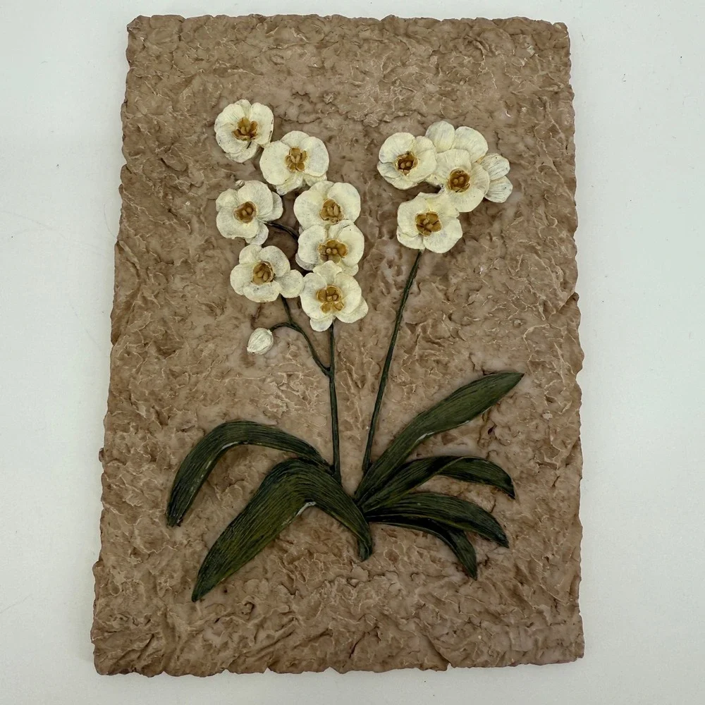 Flower Resin Wall Plaque Cheri Blum Home Decor Wall Hanging Cottagecore Decor